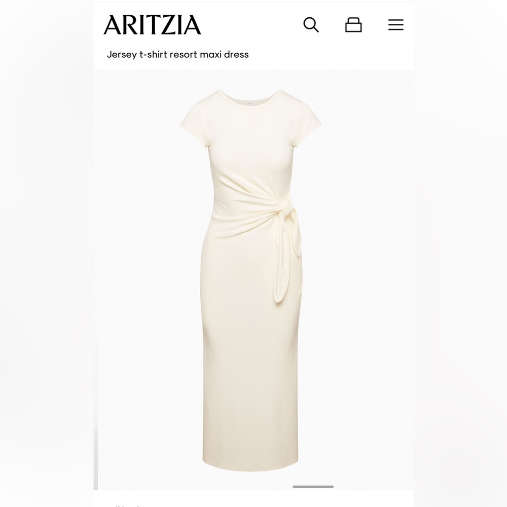Aritzia tshirt resort Cream Dress
